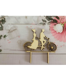 Drevený zápich bicykel