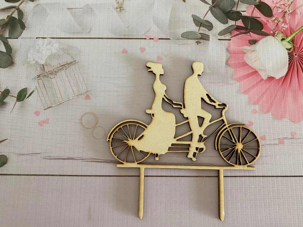Drevený zápich bicykel