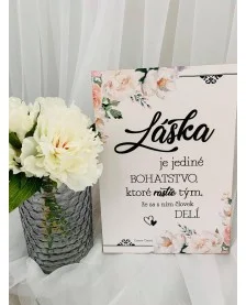 Tabuľka Láska je ...