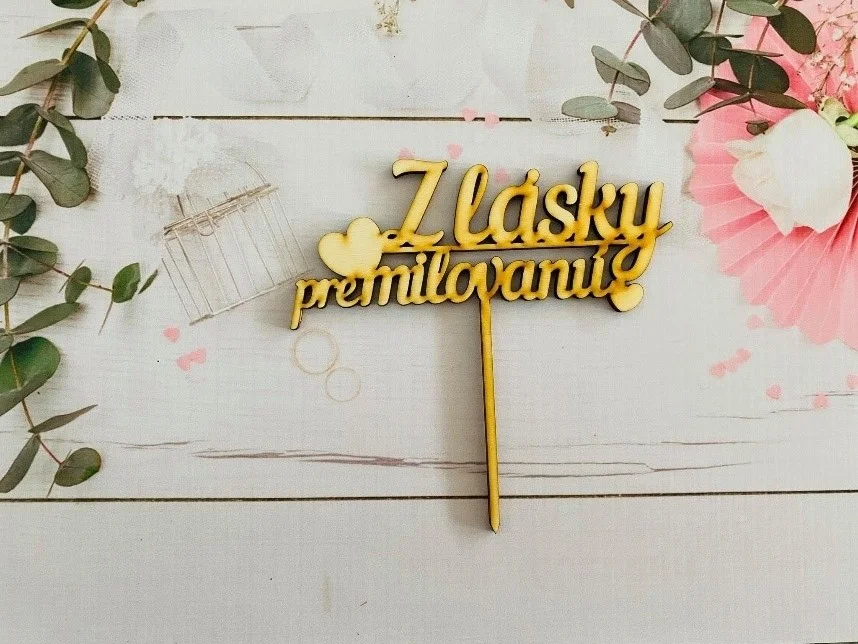 Drevený zápich Z lásky pre milovanú
