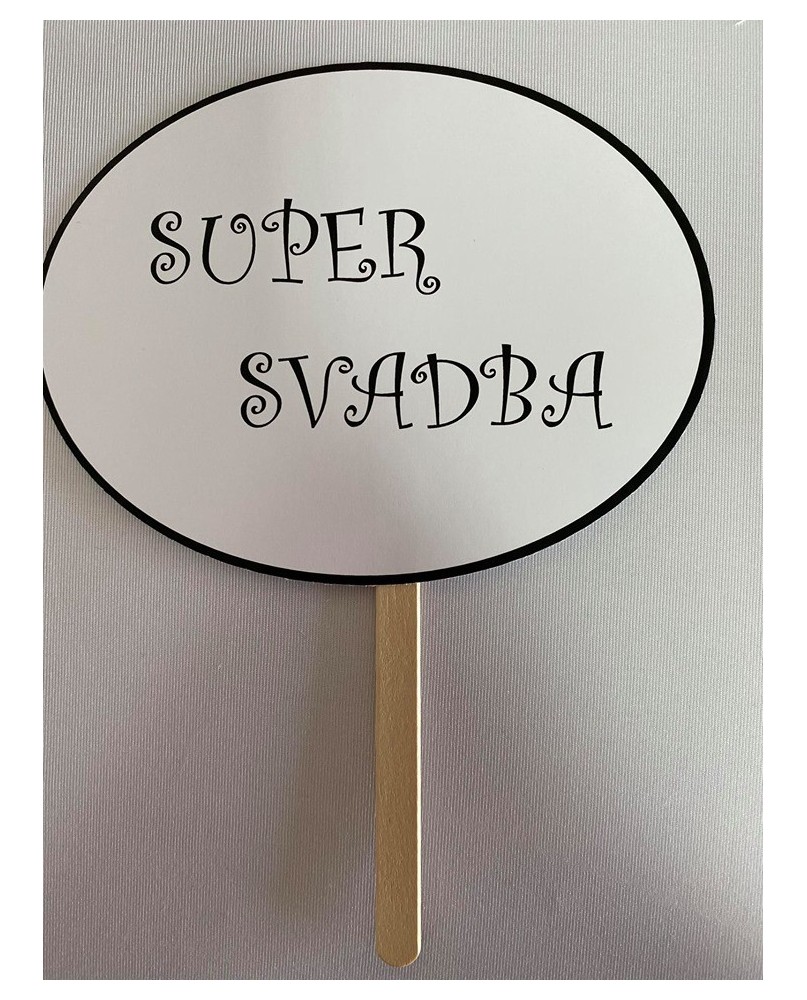 Papierová rekvizita - SUPER SVADBA