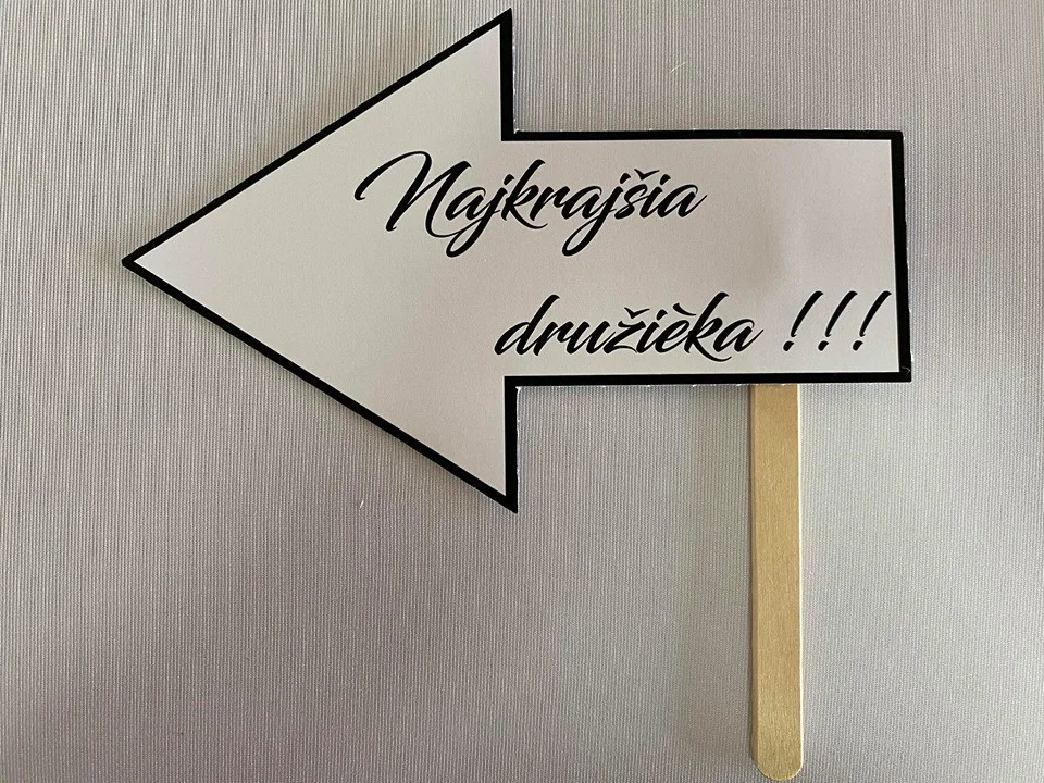Papierová rekvizita- Najkrajšia družička!!!