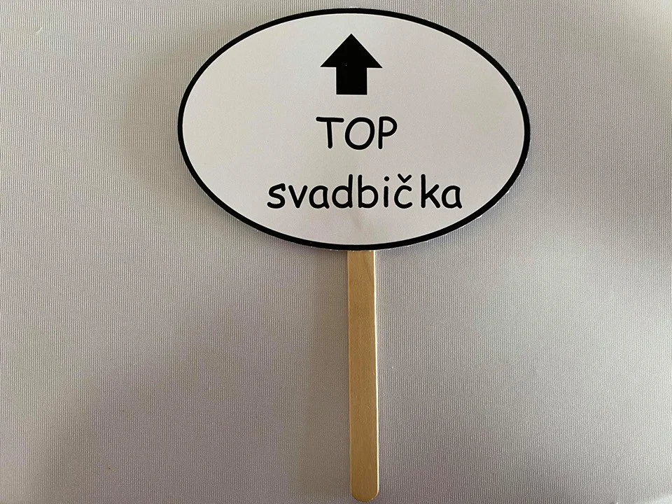 Papierová rekvizita - TOP svadbička