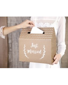 Krabica na Obálky- s nápisom Just Married, 30x30,5x16,5cm