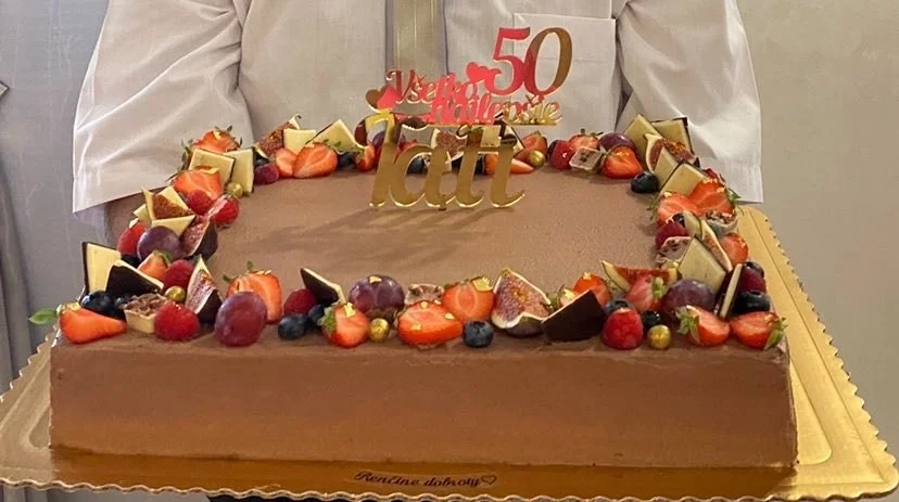 Zrkadlový zápich - všetko najlepšie tati 50