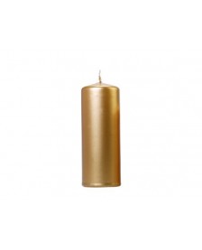 Metalizovaná klubová sviečka, zlato, 15 x 6 cm