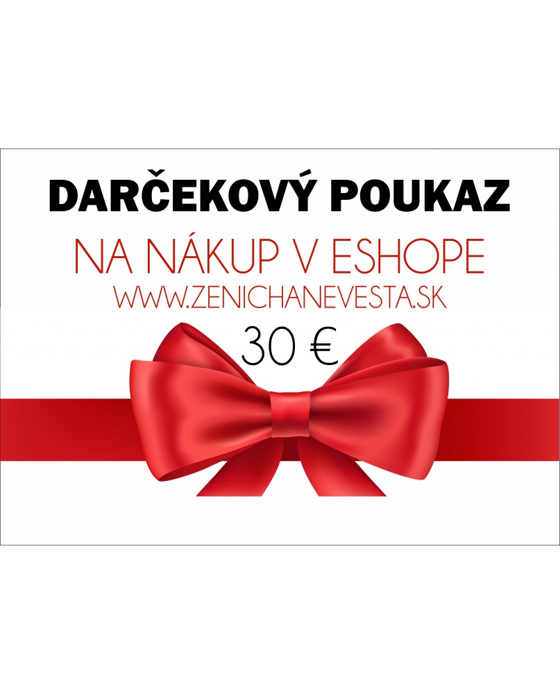 Darčekový poukaz na nákup v eshope 30 €