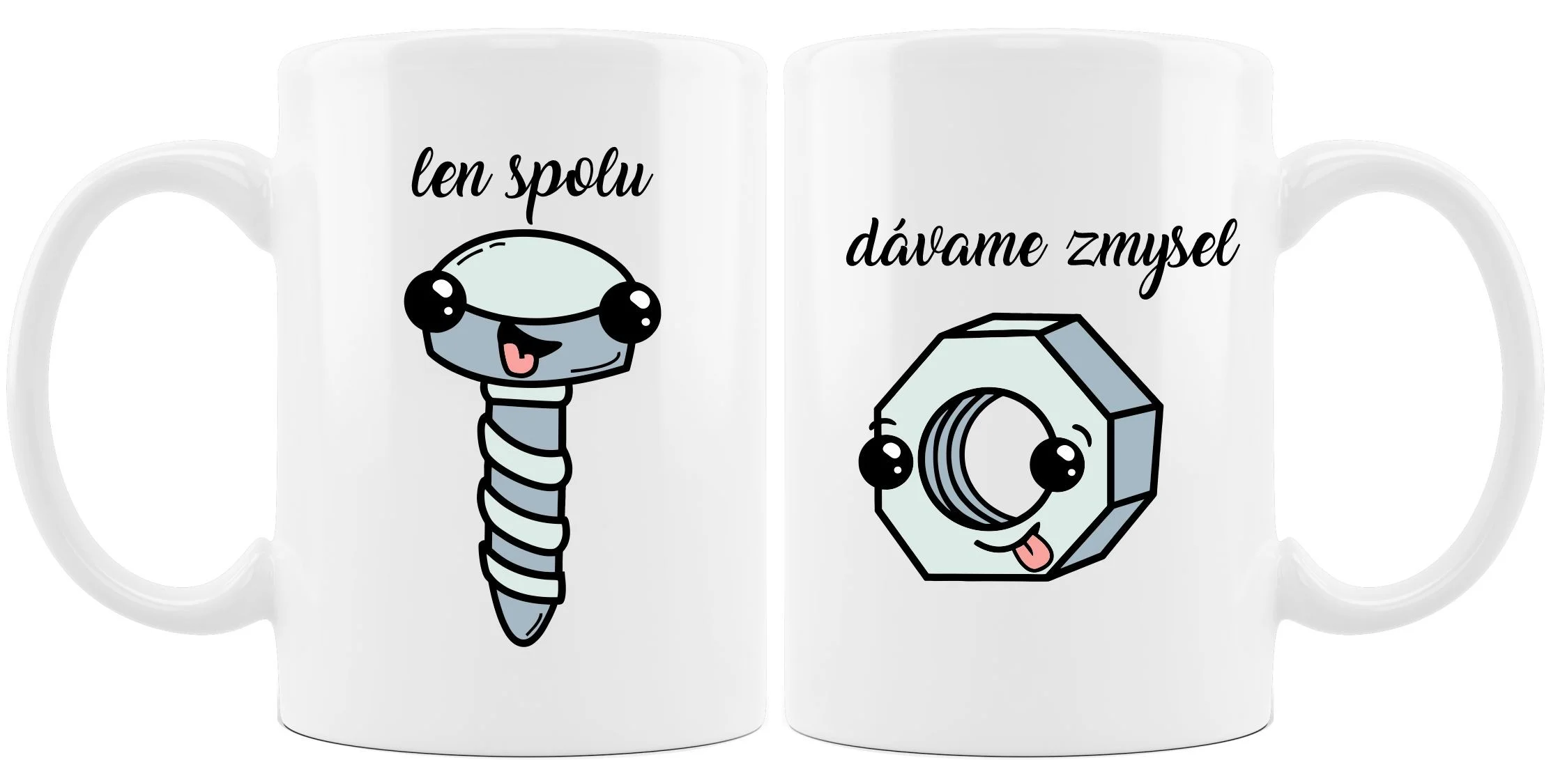 Keramické hrnčeky pre páry LEN SPOLU DÁVAME ZMYSEL