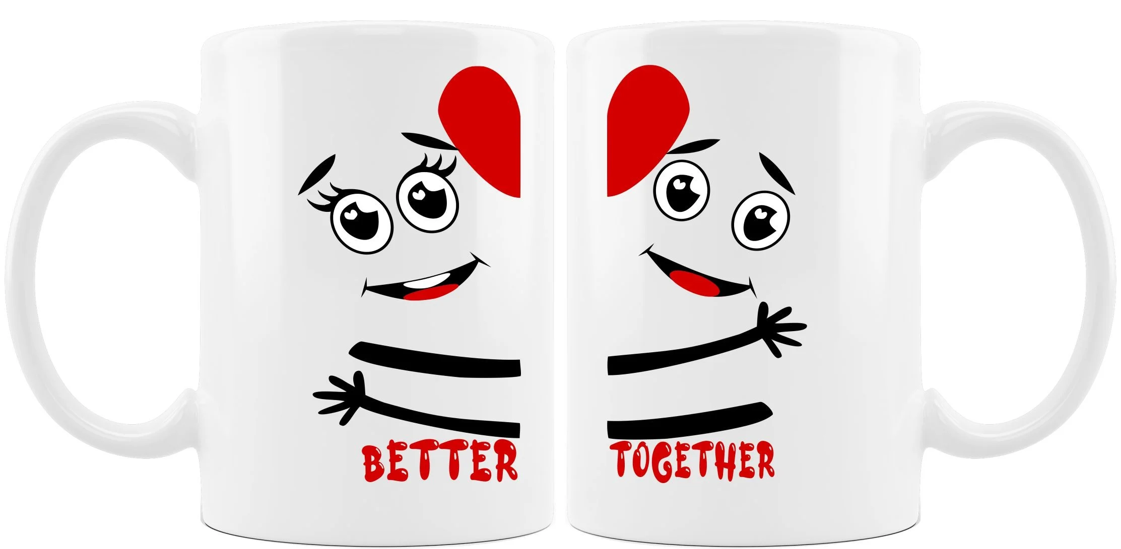 Keramické hrnčeky pre páry BETTER TOGETHER