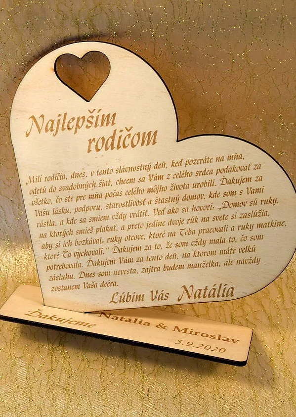 Poďakovanie Najlepším rodičom