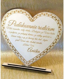 Poďakovanie rodičom