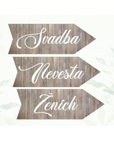 Svadobná šípka plastová