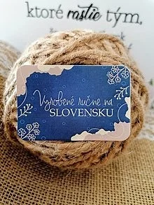 Samolepka VYROBENÉ RUČNE NA SLOVENSKU