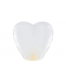 Srdcový lampión, biela farba, 37 x 93 x 95 cm