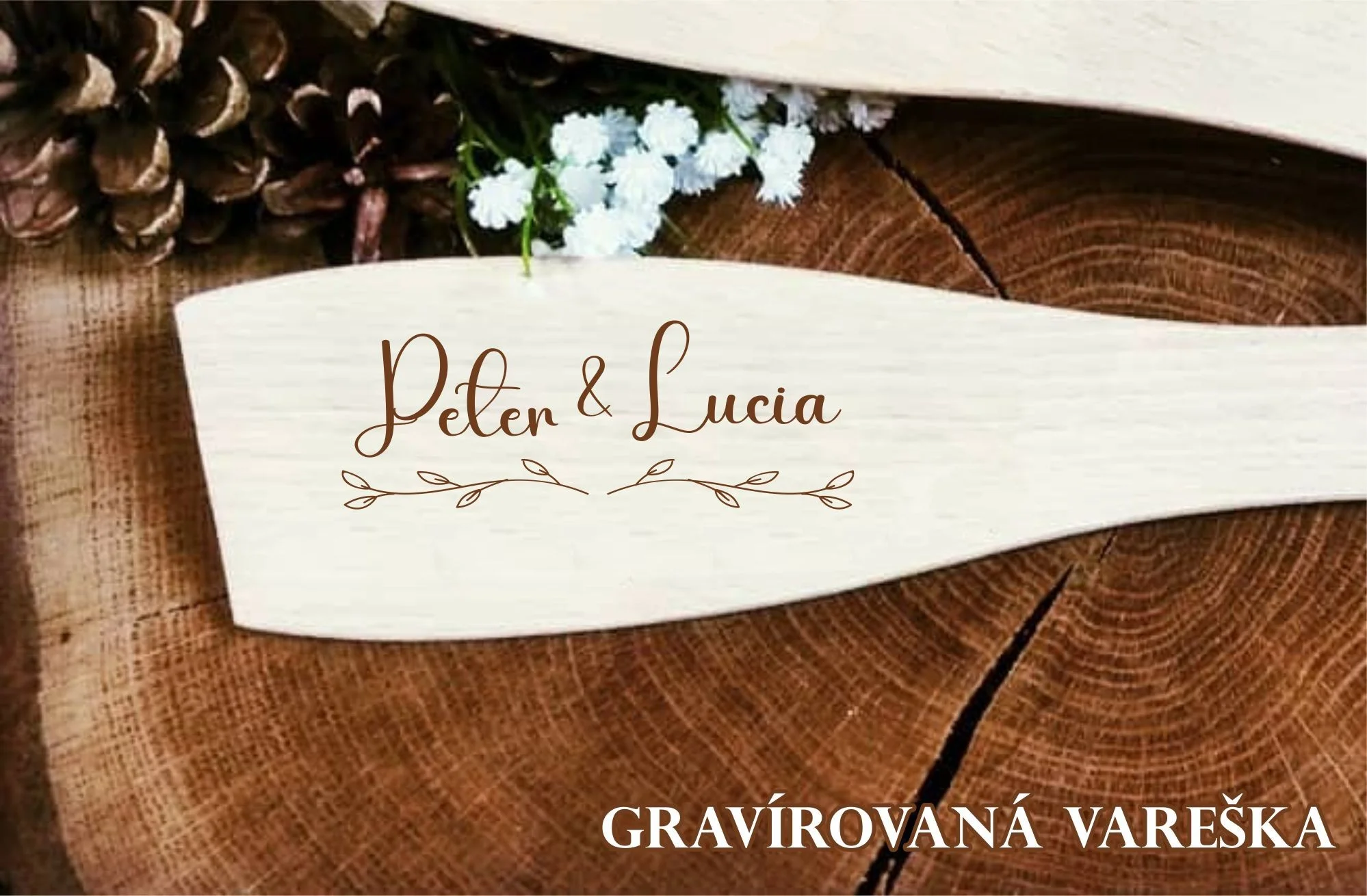 Gravírovaná vareška - darček pre svadobných hostí