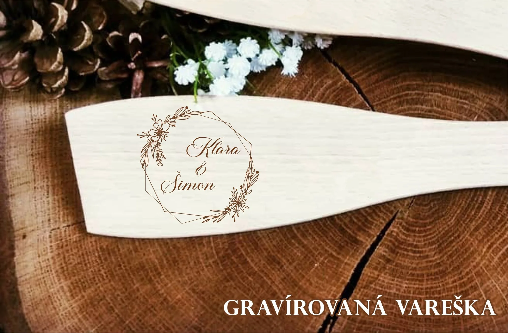 Gravírovaná vareška - darček pre svadobných hostí