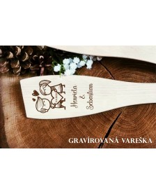 Gravírovaná vareška - darček pre svadobných hostí