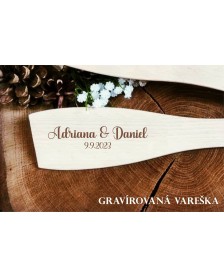 Gravírovaná vareška - darček pre svadobných hostí