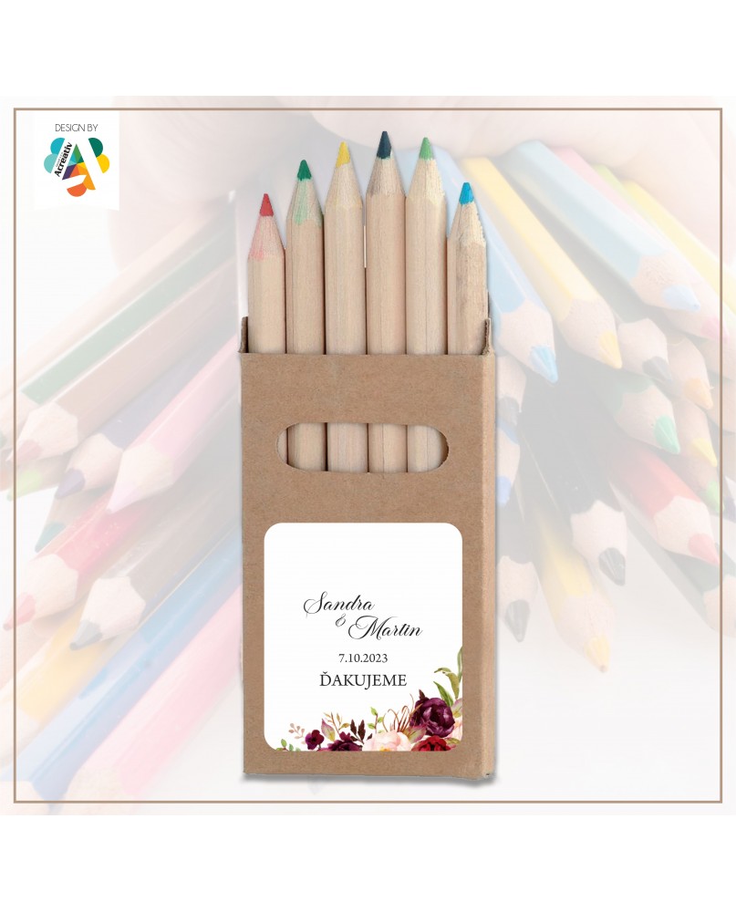 Farbičky - darček pre svadobných hostí
