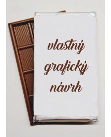 Svadobná čokoládka - vlastný grafický návrh