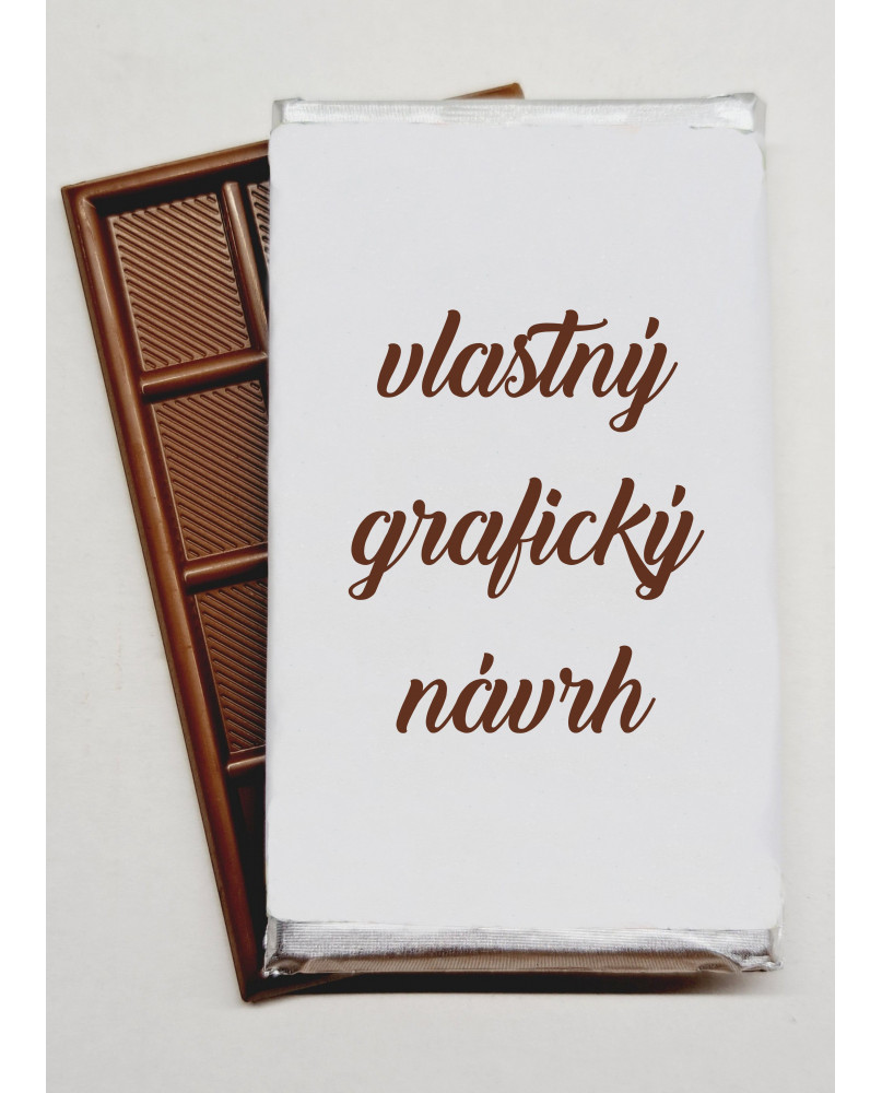 Svadobná čokoládka - vlastný grafický návrh