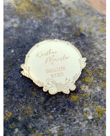 Magnetka zrkadlová zlatá