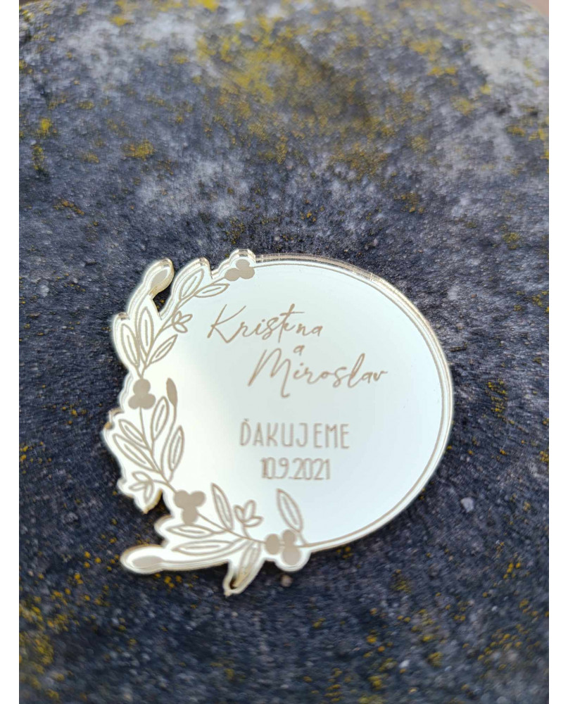 Magnetka zrkadlová zlatá