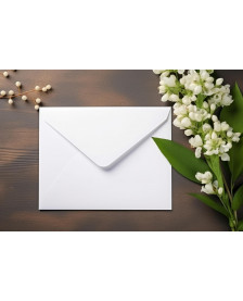 Biela štruktúrovaná obálka C6 s potlačou
