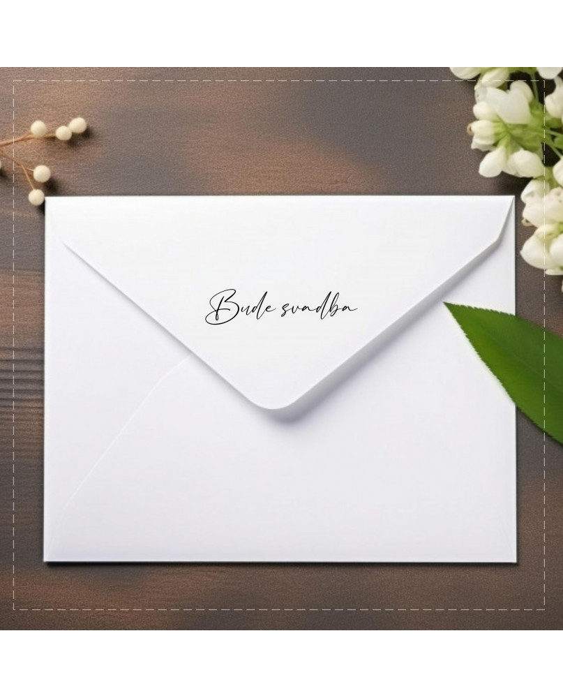 Biela štruktúrovaná obálka C6 s potlačou