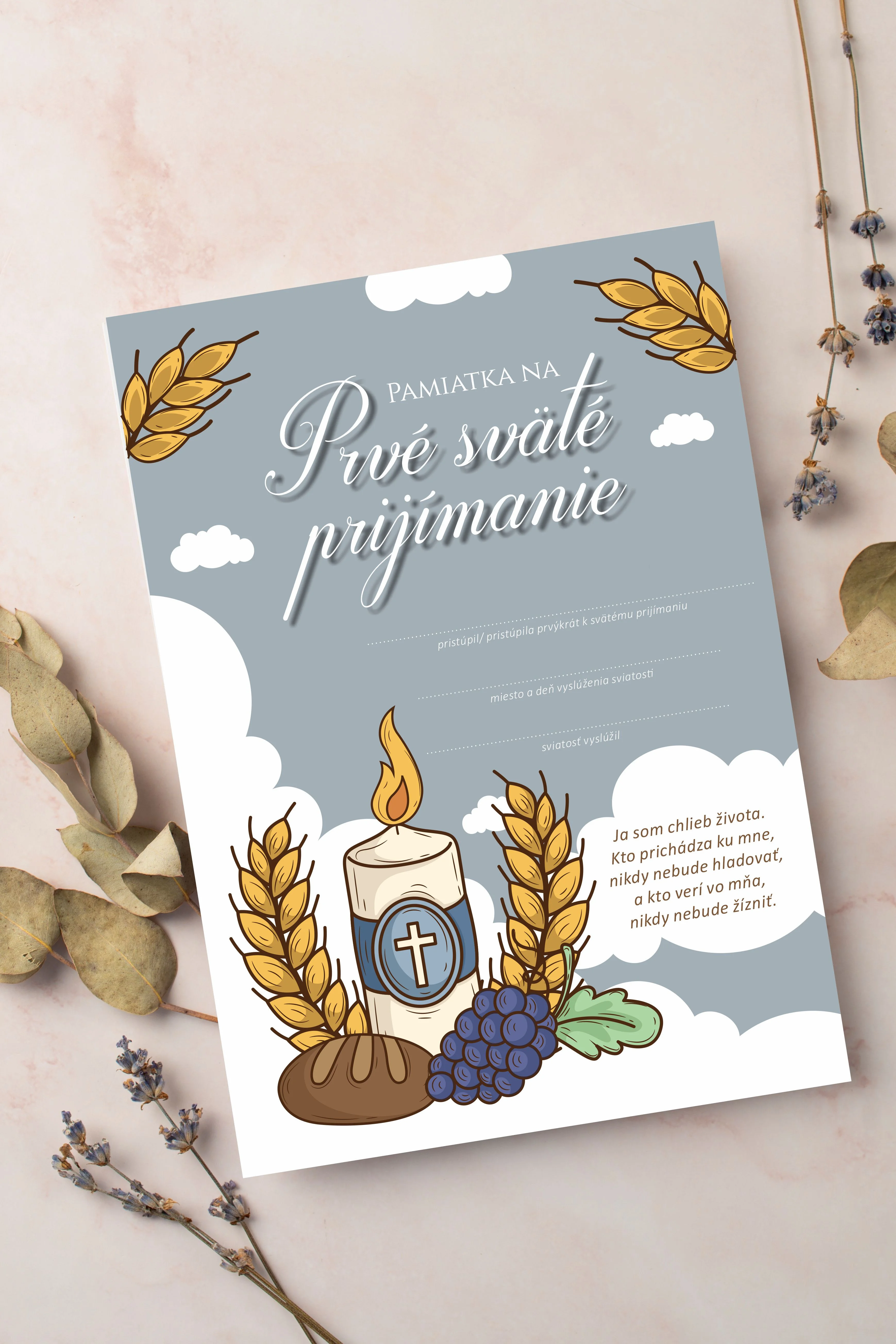 Pamätné listy k prvému svätému prijímaniu